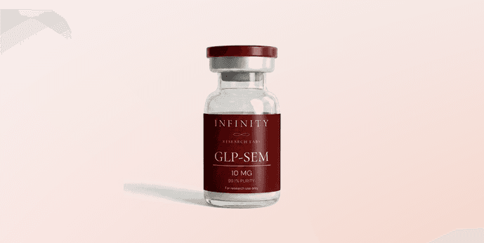 GLP-SEM research peptide vial